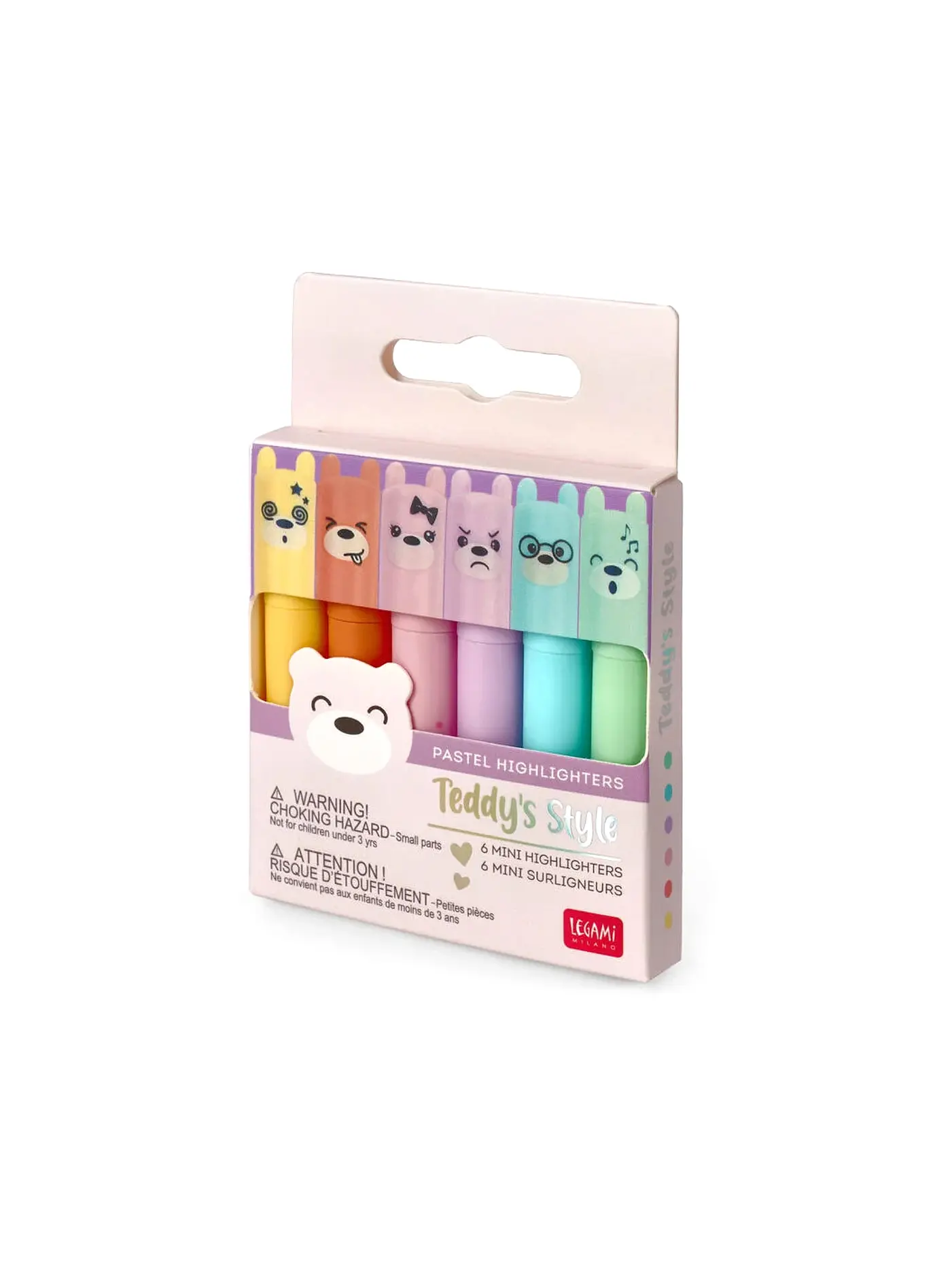 LEGAMI | Set mit 6 Mini-Textmarkern TEDDY'S STYLE | 